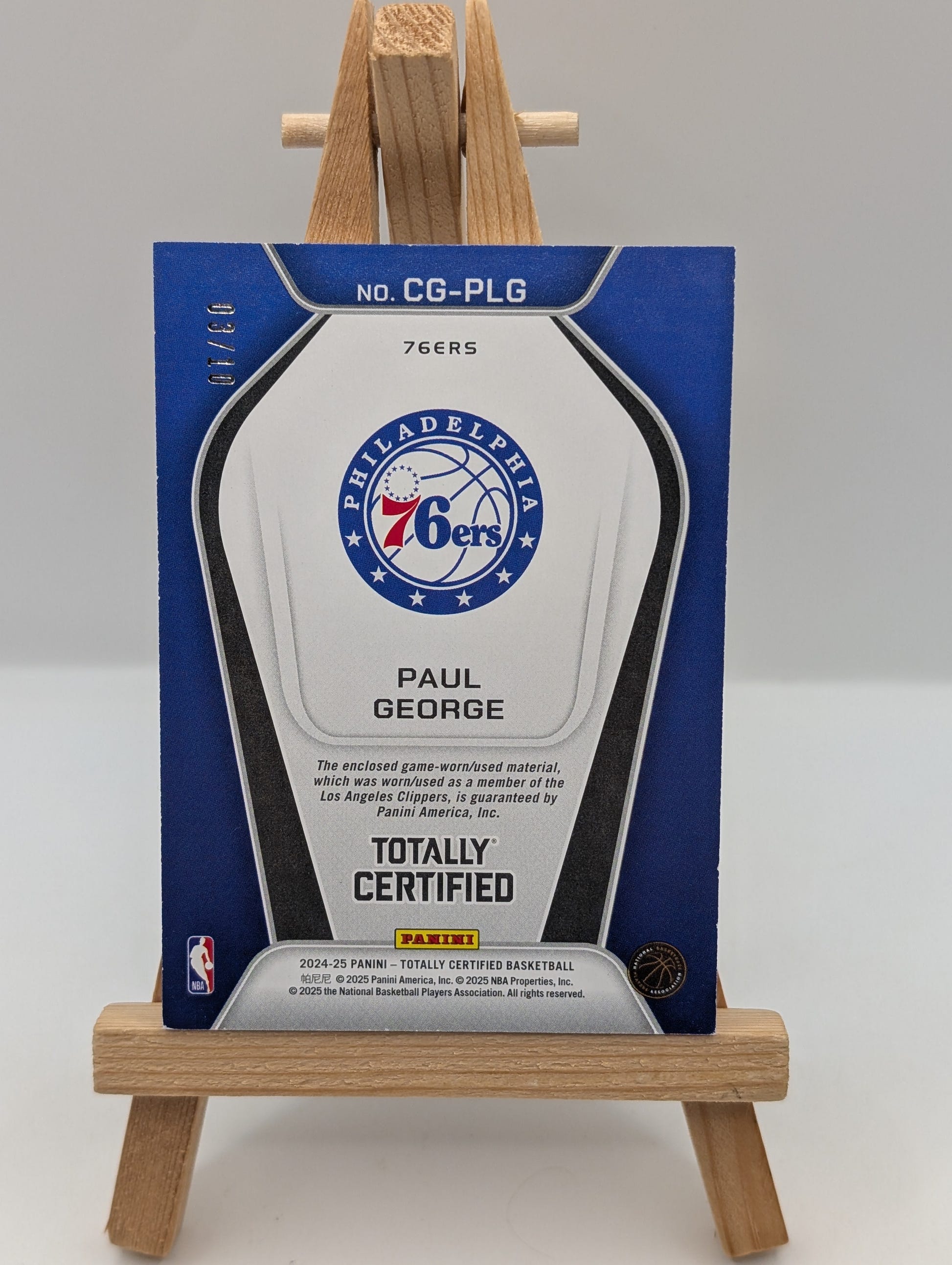 2024-25 Totally Certified Paul George Gamers Patch GOLD /10 FRENLY BRICKS - Open 7 Days image 3