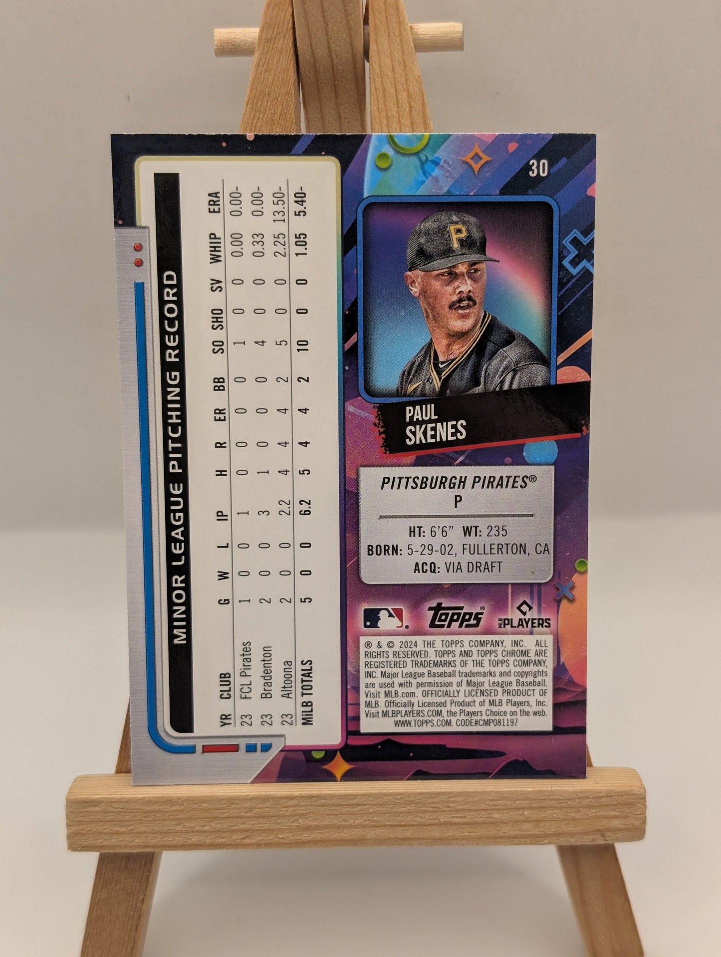 2024 Topps Cosmic Chrome Paul Skenes RC Rookie #30 Pirates FRENLY BRICKS - Open 7 Days