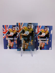 1996 Dynamic Rugby League National Heroes NH5 Steve Renouf Redemption/Auto/Cert