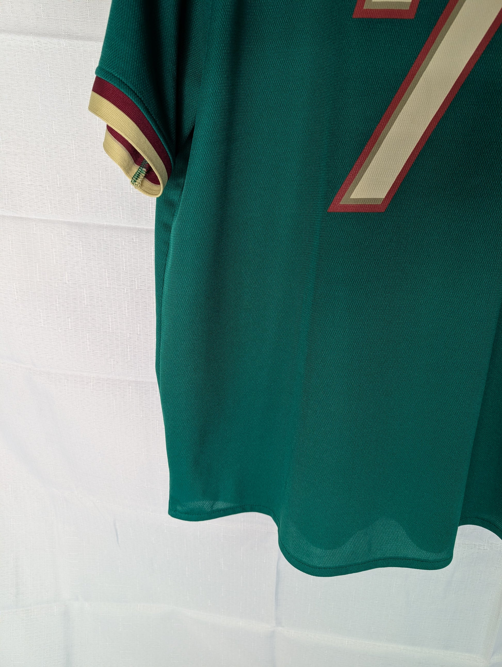 Nippon Baseball Tohoku Rakuten "Matsui #7" Greens Jersey Fuji Sponsor Large