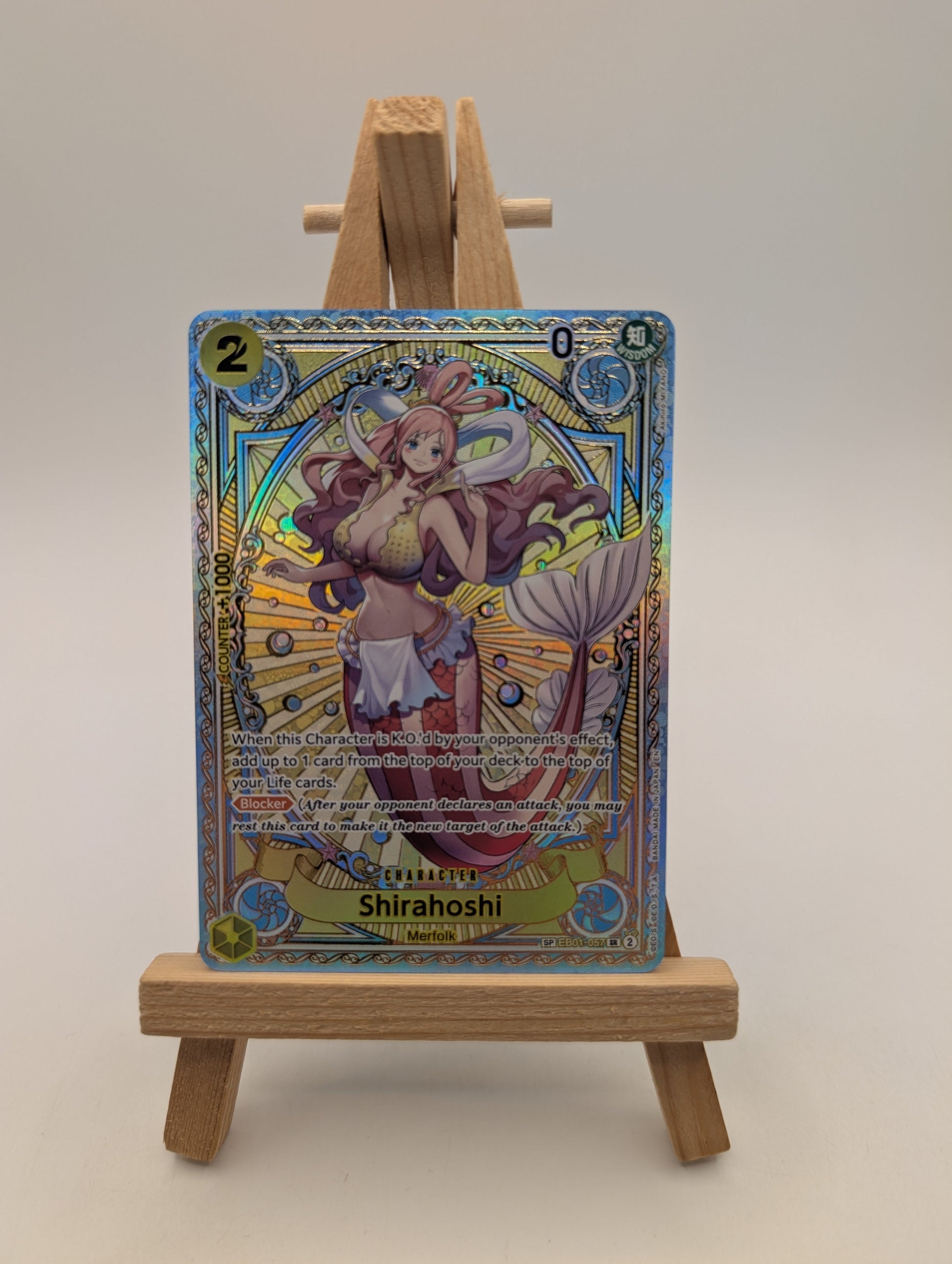 Shirahoshi One Piece TCG EB01-057 AA Alternative Art Super Rare SR Alt Art Foil FRENLY BRICKS - Open 7 Days