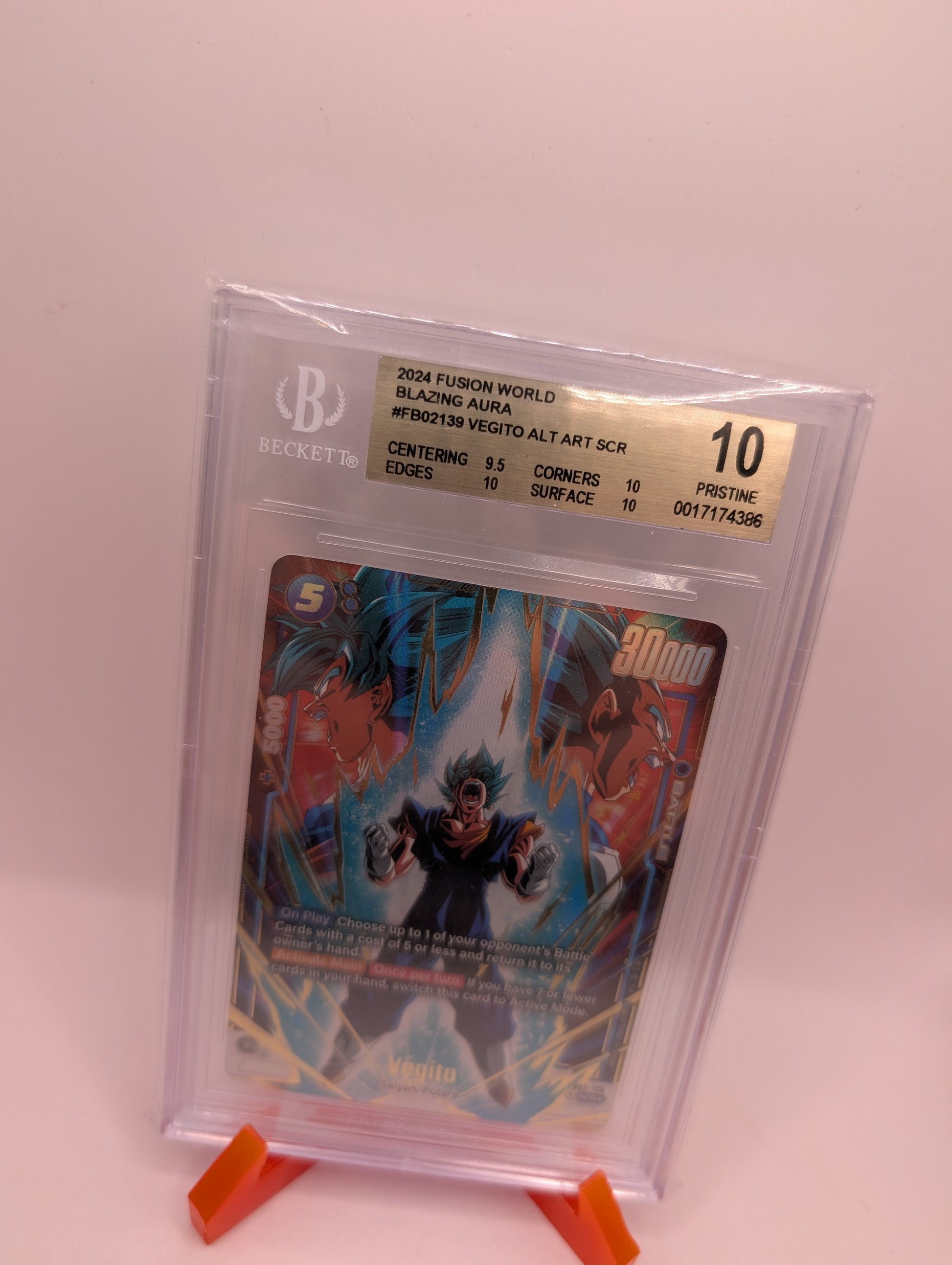 2024 DBS Fusion World - Vegito FB02-139 SCR* Alternate Art  BGS 10 FRENLY BRICKS - Open 7 Days