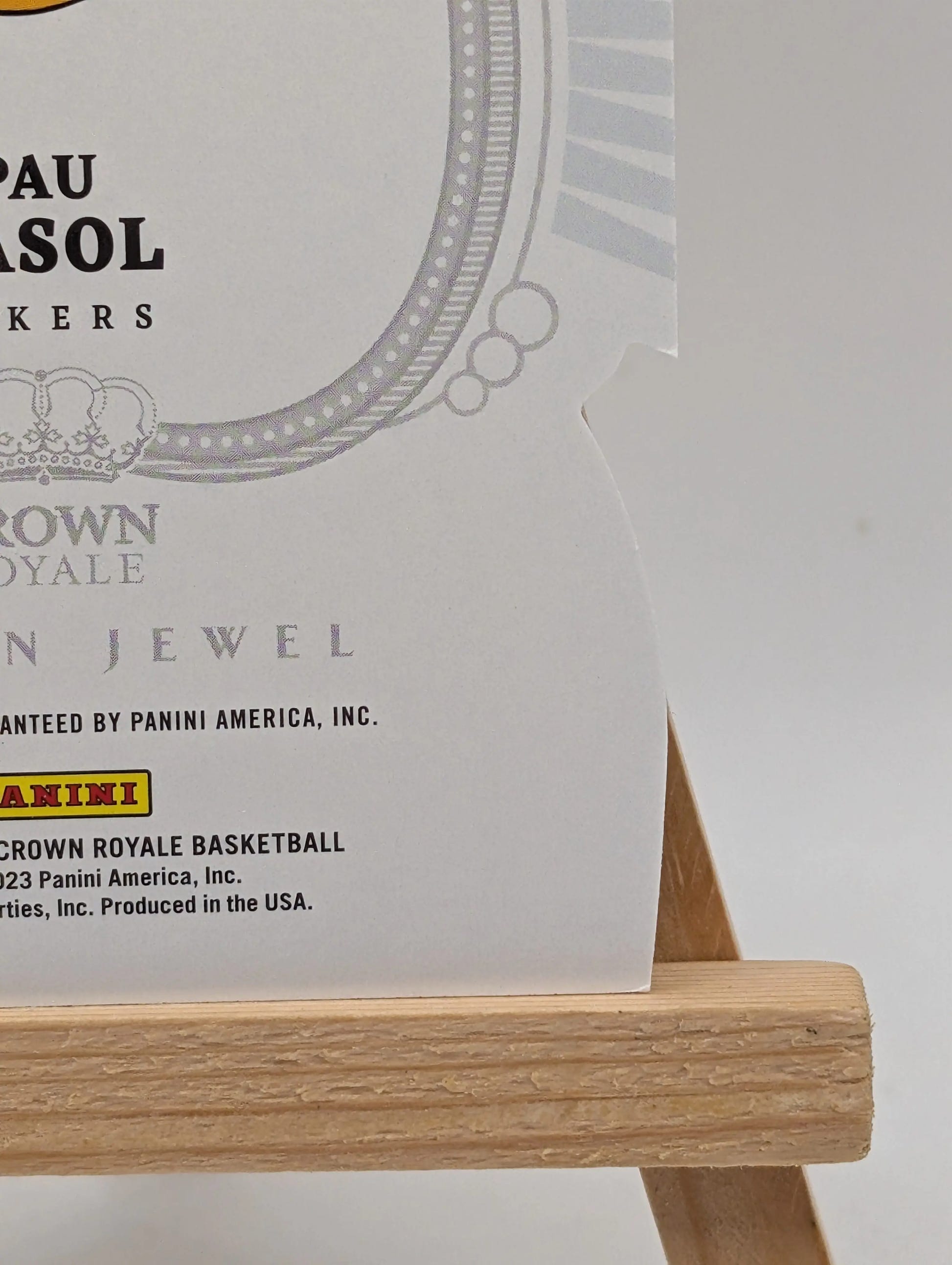 Pau Gasol 2022-23 Panini Crown Royale Jewel Signatures Auto /49 Lakers FRENLY BRICKS - Open 7 Days image 9
