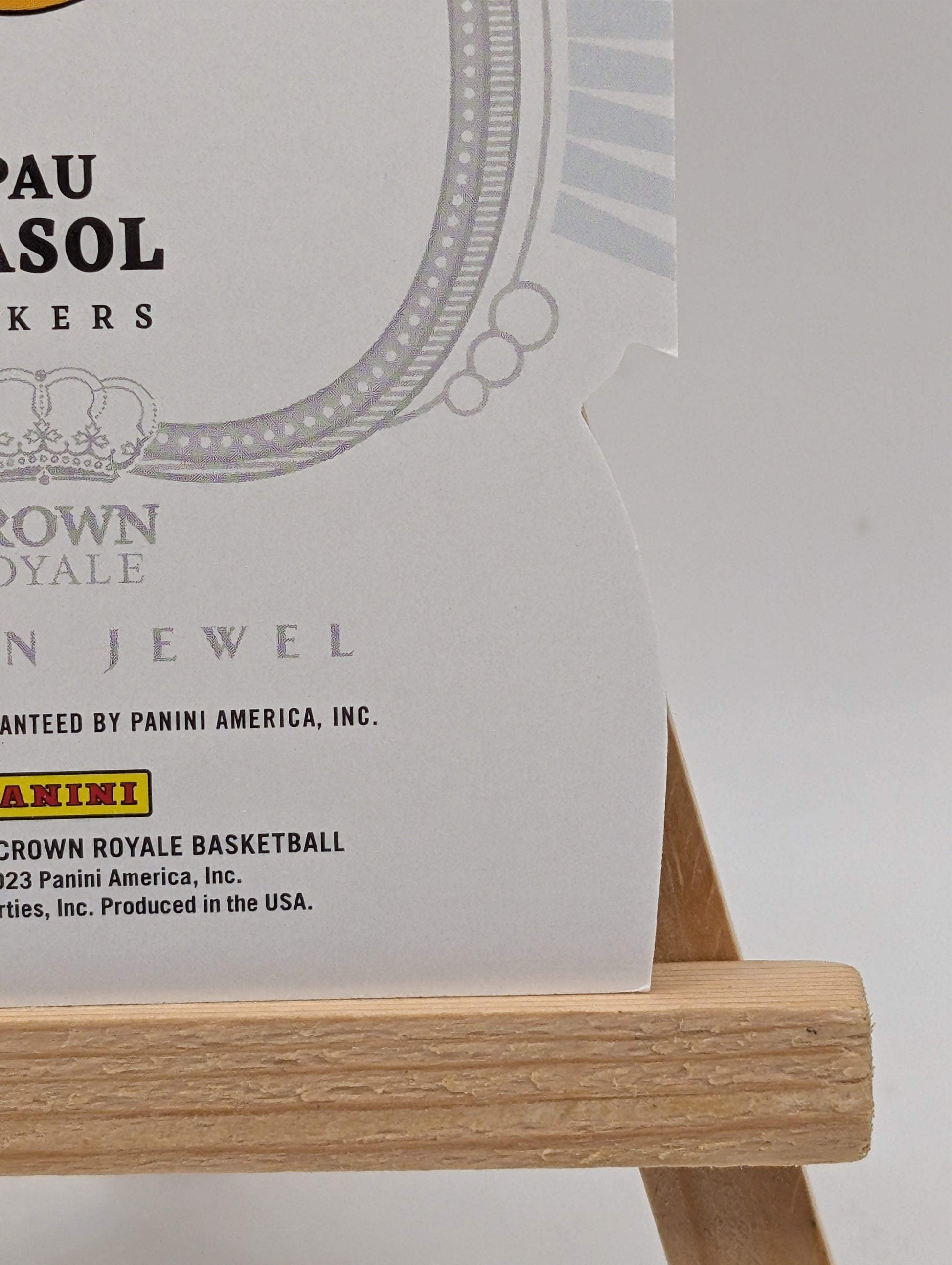 Pau Gasol 2022-23 Panini Crown Royale Jewel Signatures Auto /49 Lakers FRENLY BRICKS - Open 7 Days