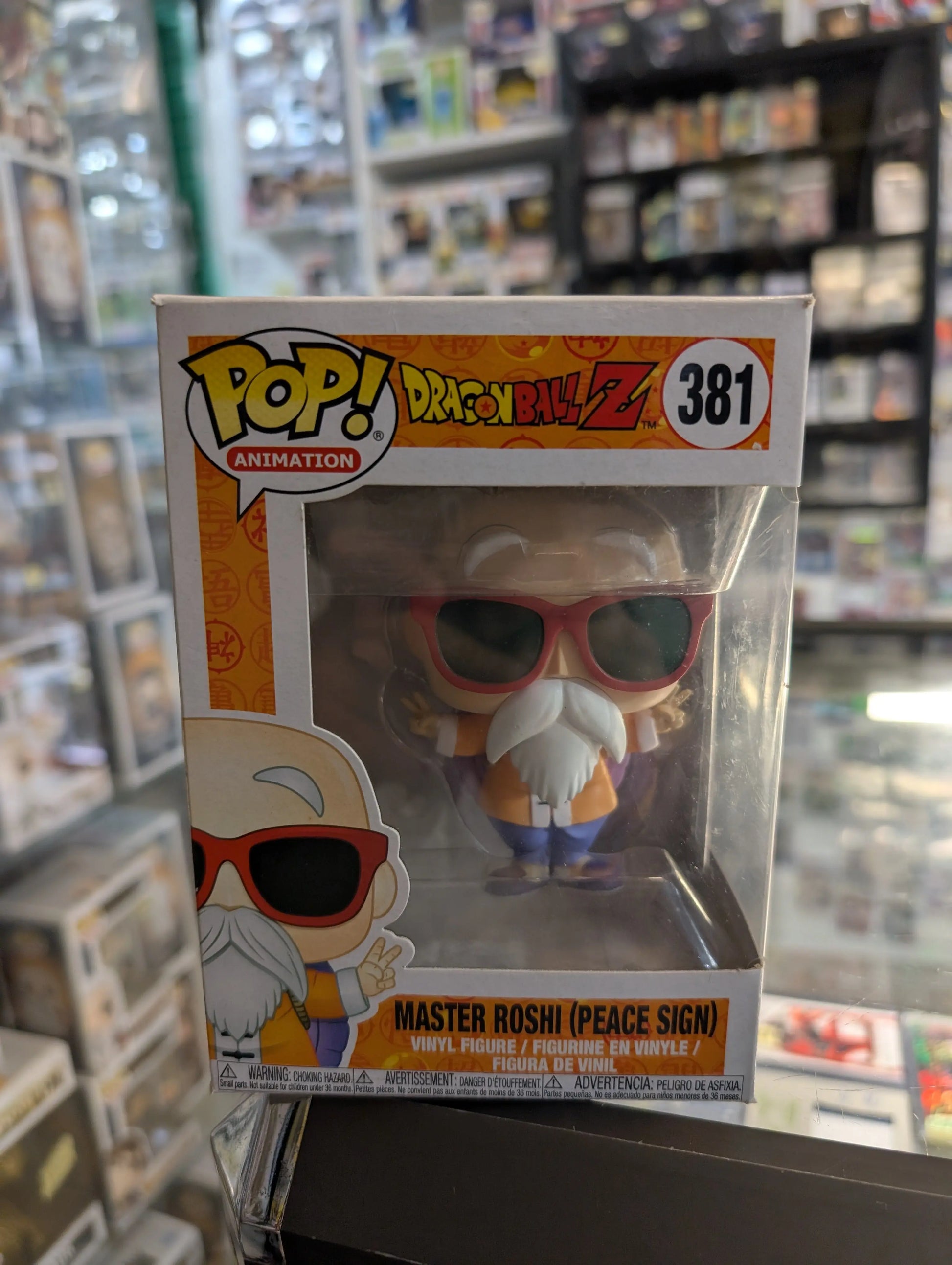 Funko Pop! Master Roshi Peace Sign #381 Dragon Ball Z Vinyl Figure FRENLY BRICKS - Open 7 Days