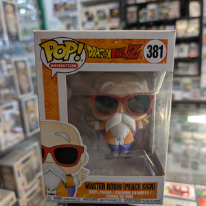Funko Pop! Master Roshi Peace Sign #381 Dragon Ball Z Vinyl Figure FRENLY BRICKS - Open 7 Days