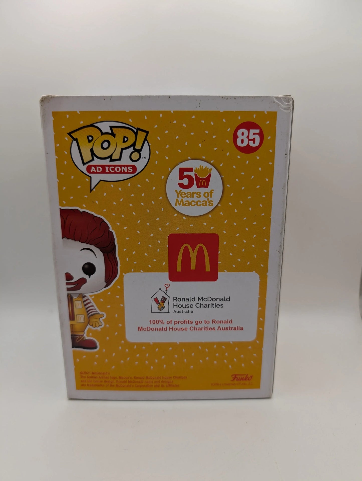 FUNKO POP RONALD McDONALD * Diamond * Glitter  - AUSTRALIA 50 Years #85 FRENLY BRICKS - Open 7 Days