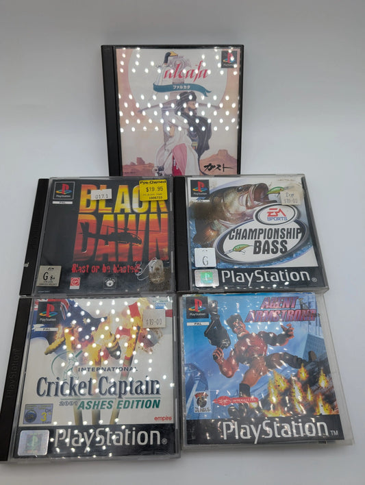 PS1 PlayStation 5x Game Lot Bundle Untested Fishing Cricket More FRENLY BRICKS - Open 7 Days