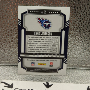 2023 Panini Score CHRIS JOHNSON AUTO /50 gold FRENLY BRICKS - Open 7 Days