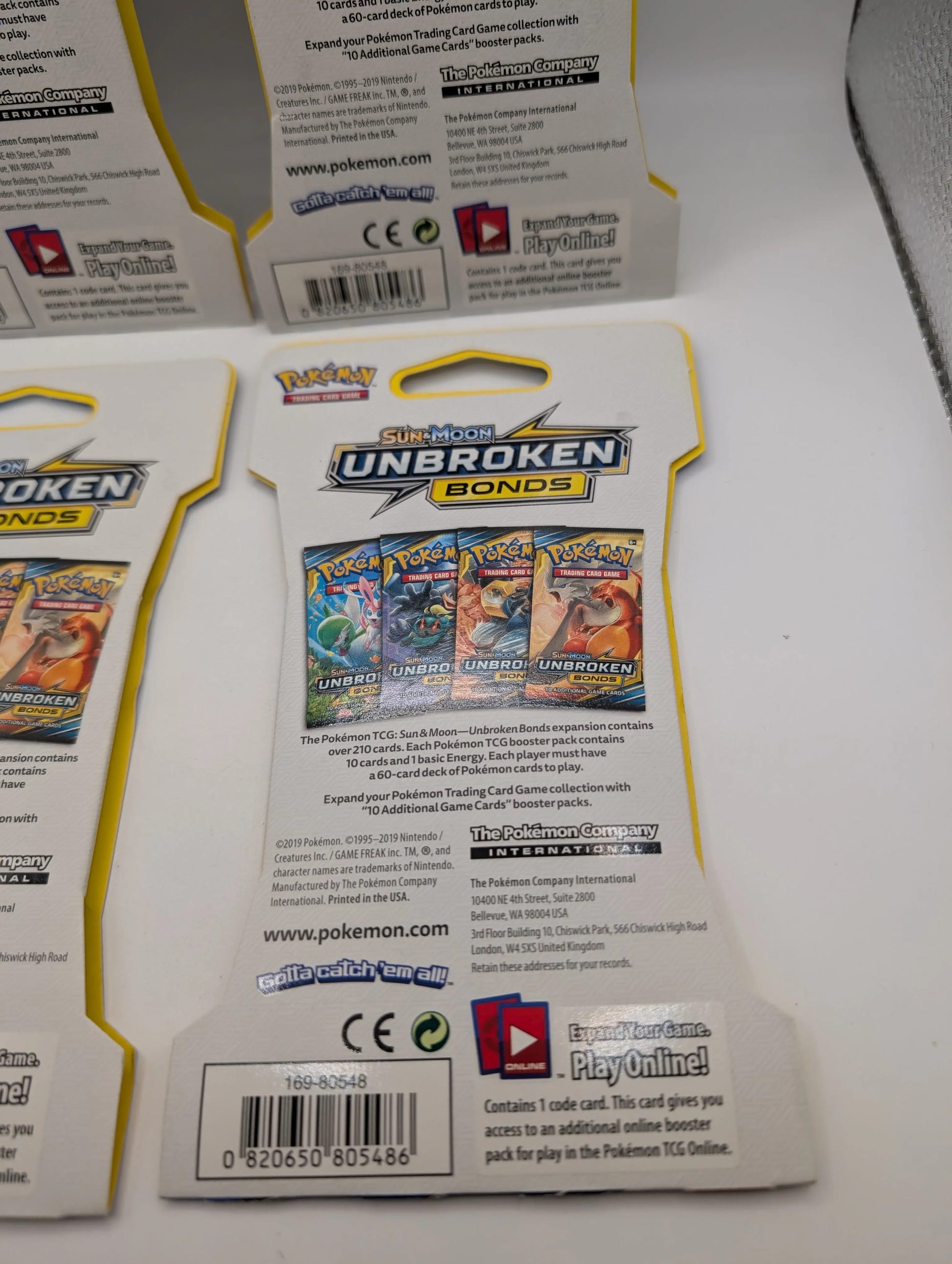 Art Set of 4 Blister Sealed Booster Packs: Pokémon SM unbroken Bonds Cards ENG, photo 10 image 10