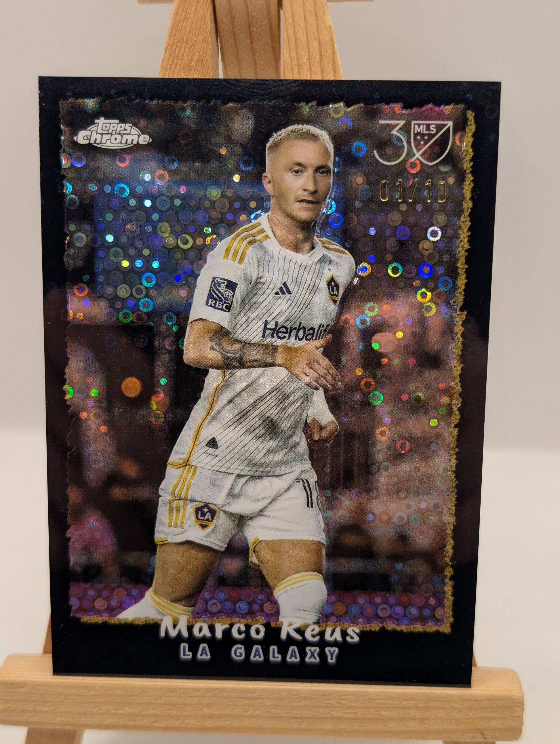 Topps Chrome MLS 30 Years Marco Reus LA Galaxy Serial Numbered Parallel #/10 FRENLY BRICKS - Open 7 Days image 2