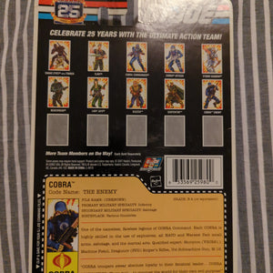 2007 MOC GI Joe 25th Anniversary Cobra Trooper Hasbro Action Figure Foil Card FRENLY BRICKS - Open 7 Days