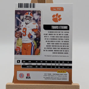 2021 Panini Contenders TRAVIS ETIENNE RC  Auto 10/10 On card Rookie College FRENLY BRICKS - Open 7 Days
