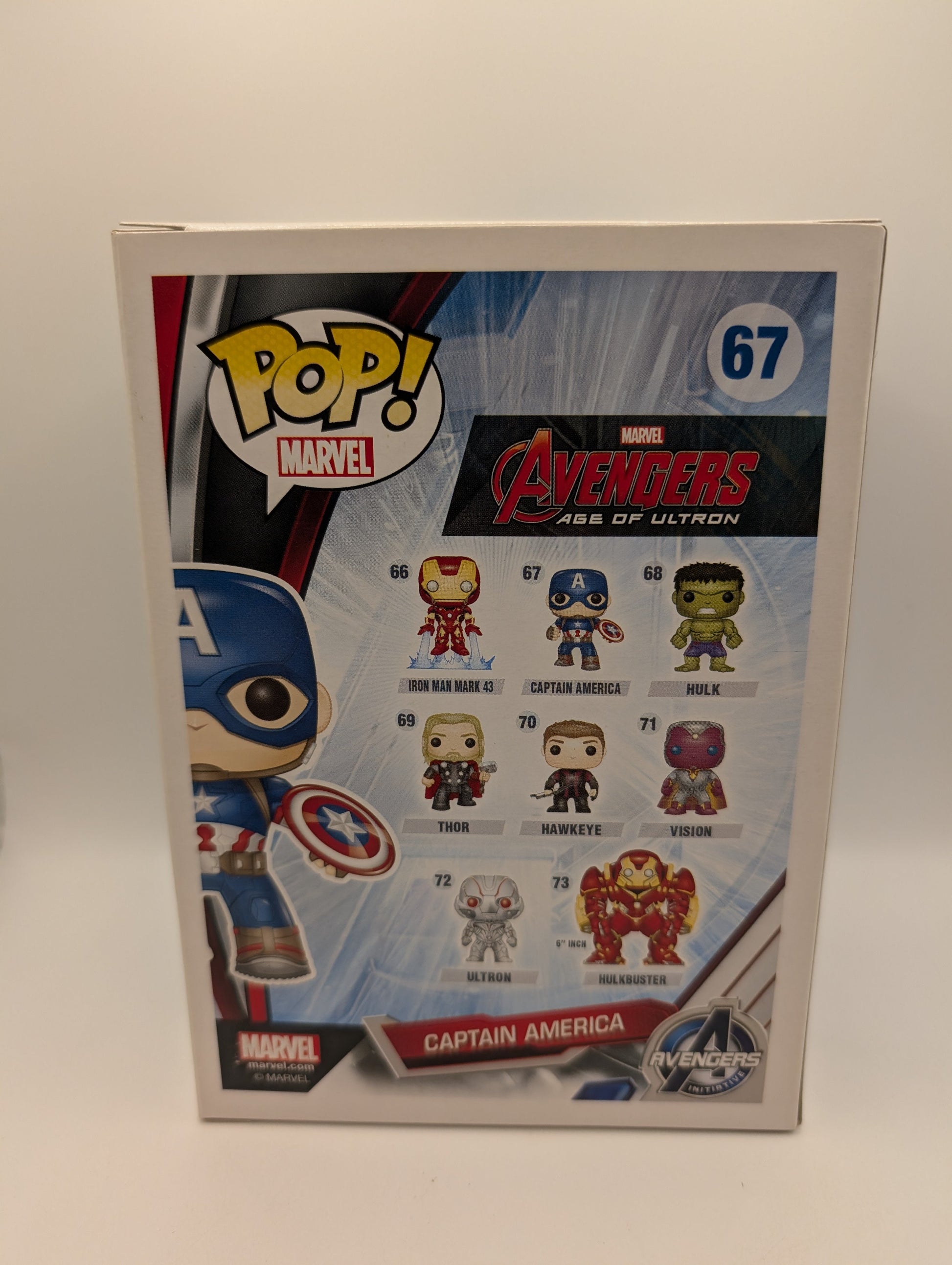 Captain America Pop 67 - Avengers Marvel Funko Pop! 2015 Vaulted FRENLY BRICKS - Open 7 Days