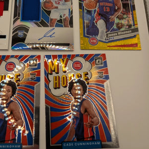Detroit Pistons NBA Basketball Card Lot, Rookies, Patch, Auto, Cade Cunningham FRENLY BRICKS - Open 7 Days