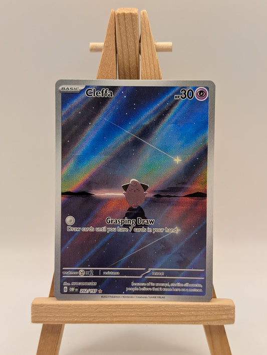 Pokémon TCG Cleffa Sv03: Obsidian Flames 202/197 Holo Illustration Rare FRENLY BRICKS - Open 7 Days