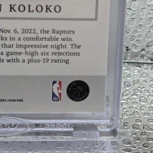 2022-23 Panini Impeccable Christian Koloko /20 Troy Ounce Fine Silver FRENLY BRICKS - Open 7 Days