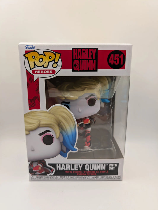DC Comics - Harley Quinn with Bat Pop! Vinyl Figure #451 Funko FRENLY BRICKS - Open 7 Days