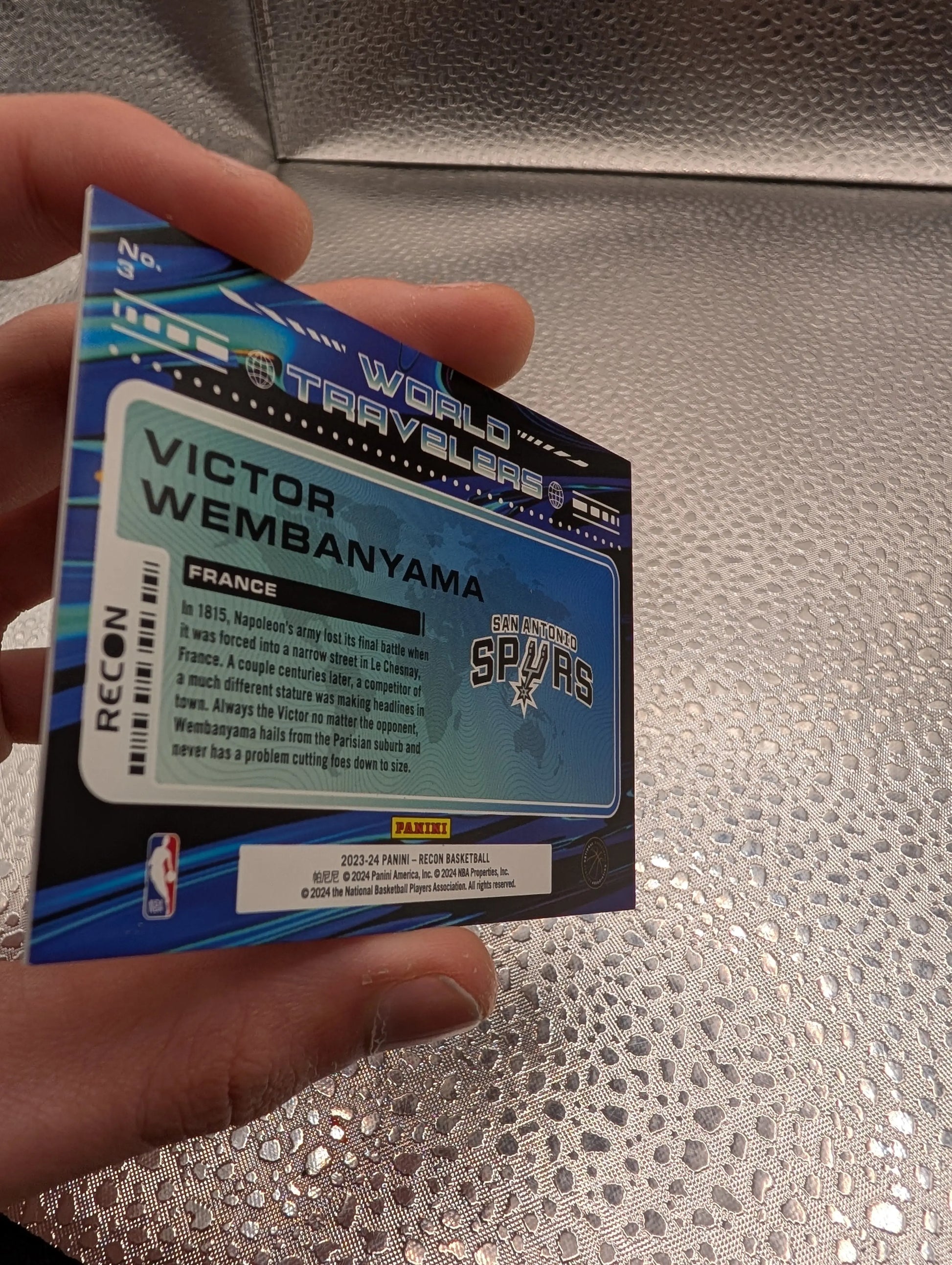 Victor Wembanyama 08/10 RC Recon World Travelers Panini FRENLY BRICKS - Open 7 Days