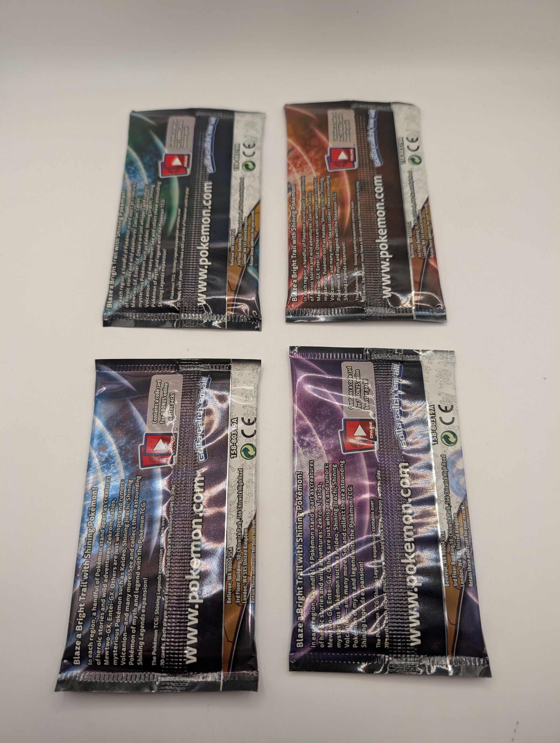 Pokemon Shining Legends Booster Packs Art Set x4 New & Sealed Sun Moon FRENLY BRICKS - Open 7 Days