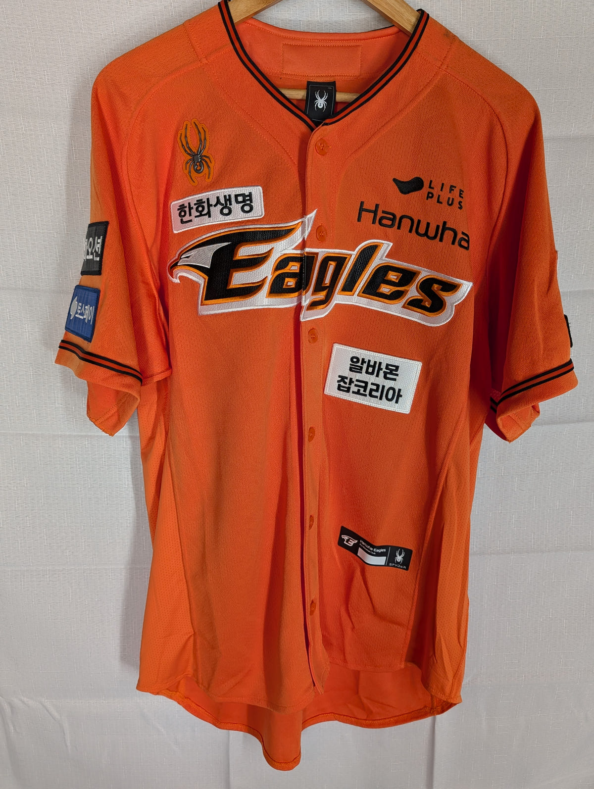 KBO Spyder Hanwha Eagles 2024 Authentic Orange Home XXL Jersey image 1