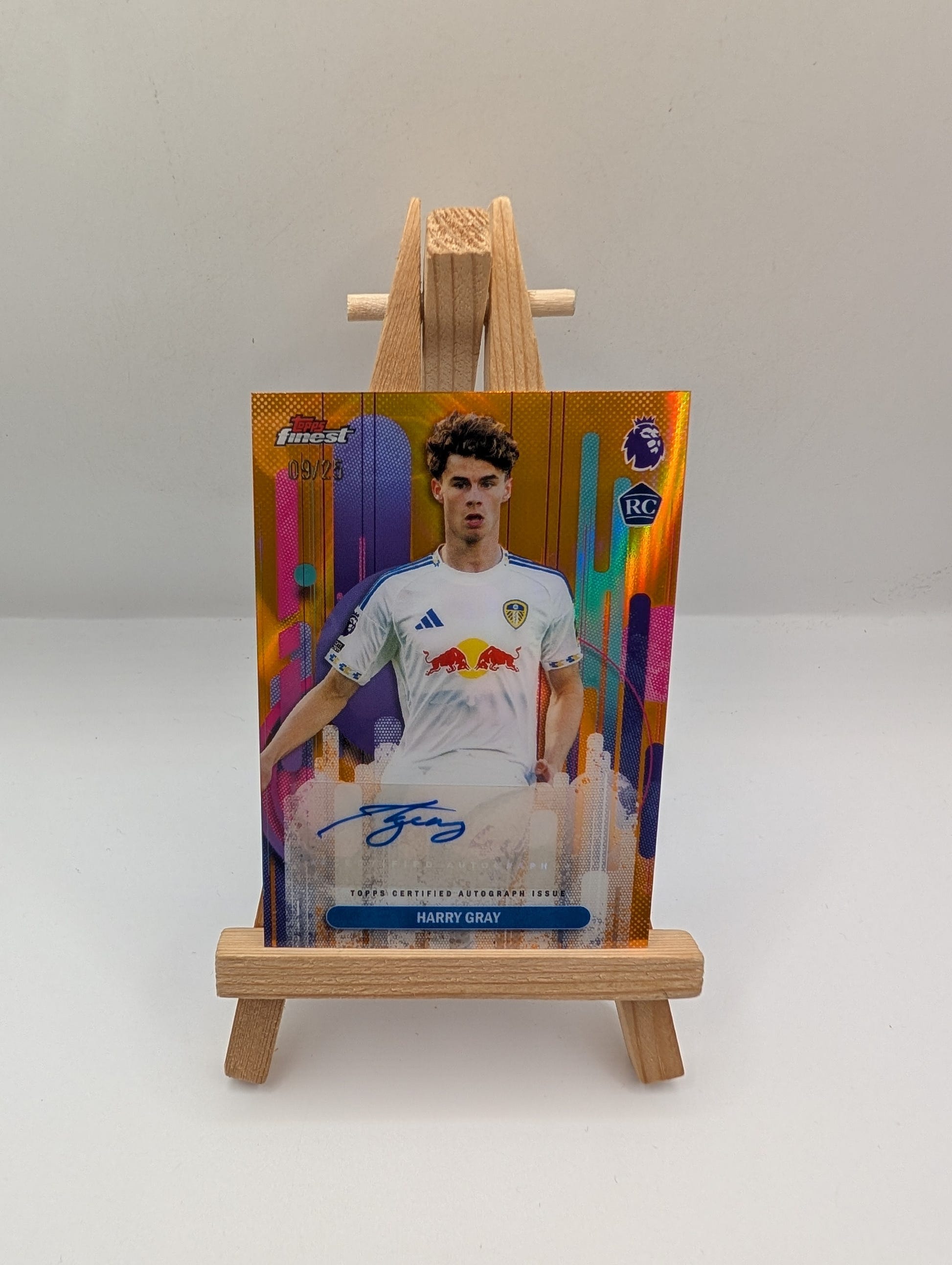 Harry Gray  2025-26 Topps Finest Premier  League RC Auto Gold /25 FRENLY BRICKS - Open 7 Days image 1
