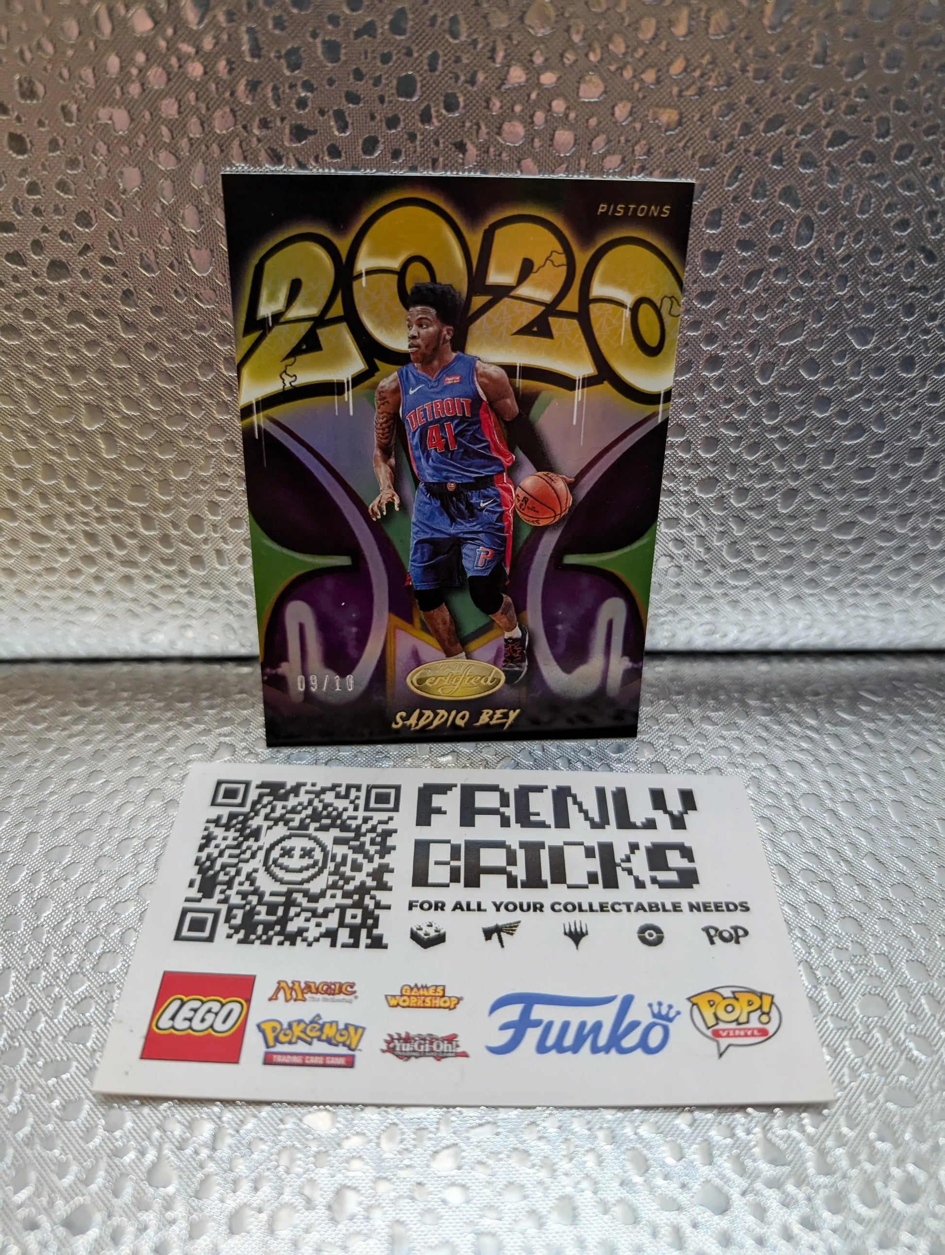 2020-21  Certified 2020 #12 Saddiq Bey RC - Detroit Pistons /10 FRENLY BRICKS - Open 7 Days