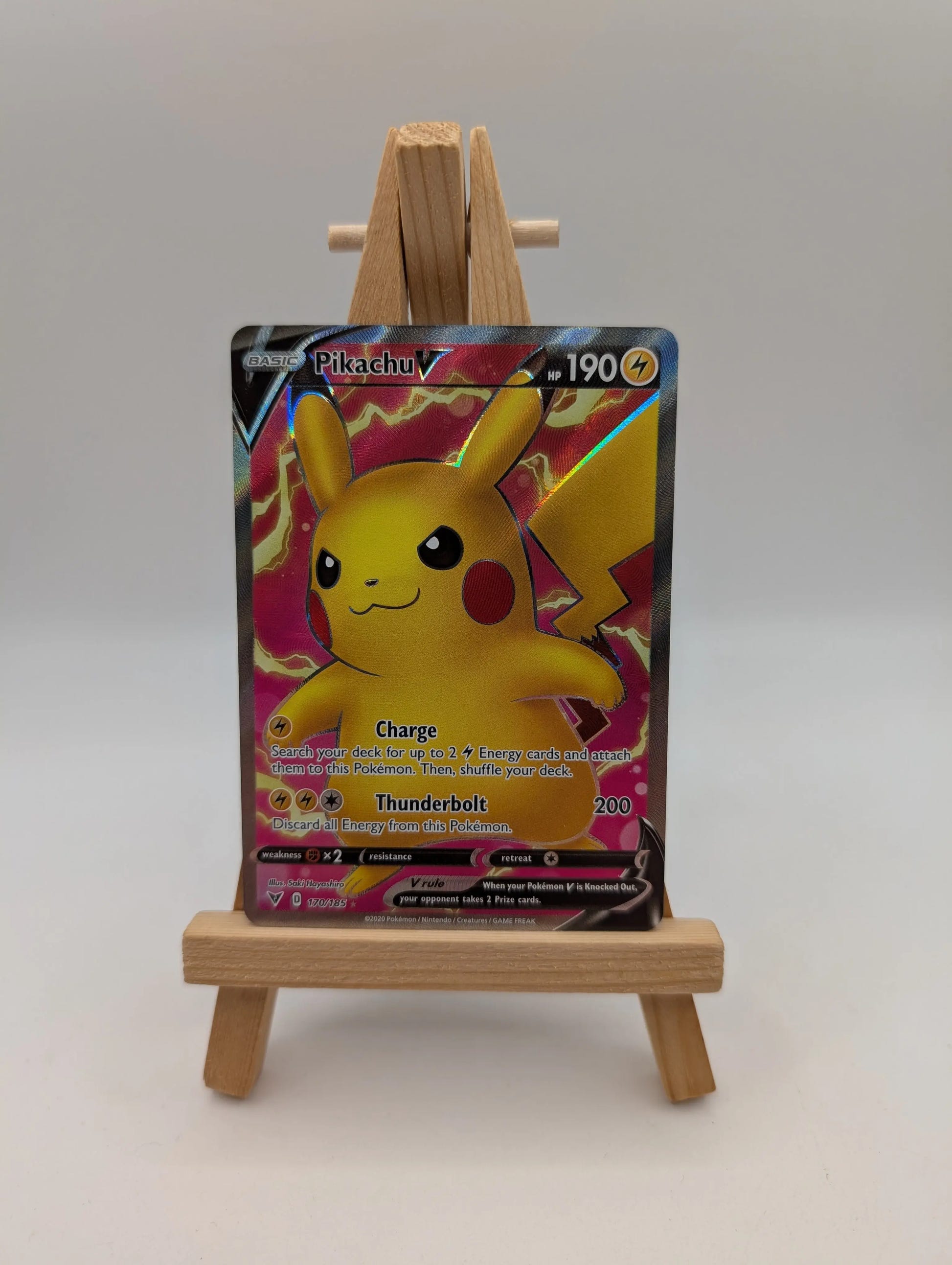 Pokemon TCG · Pikachu V 170/185 · Full Art · SWSH: Vivid Voltage (2020) NM FRENLY BRICKS - Open 7 Days image 1