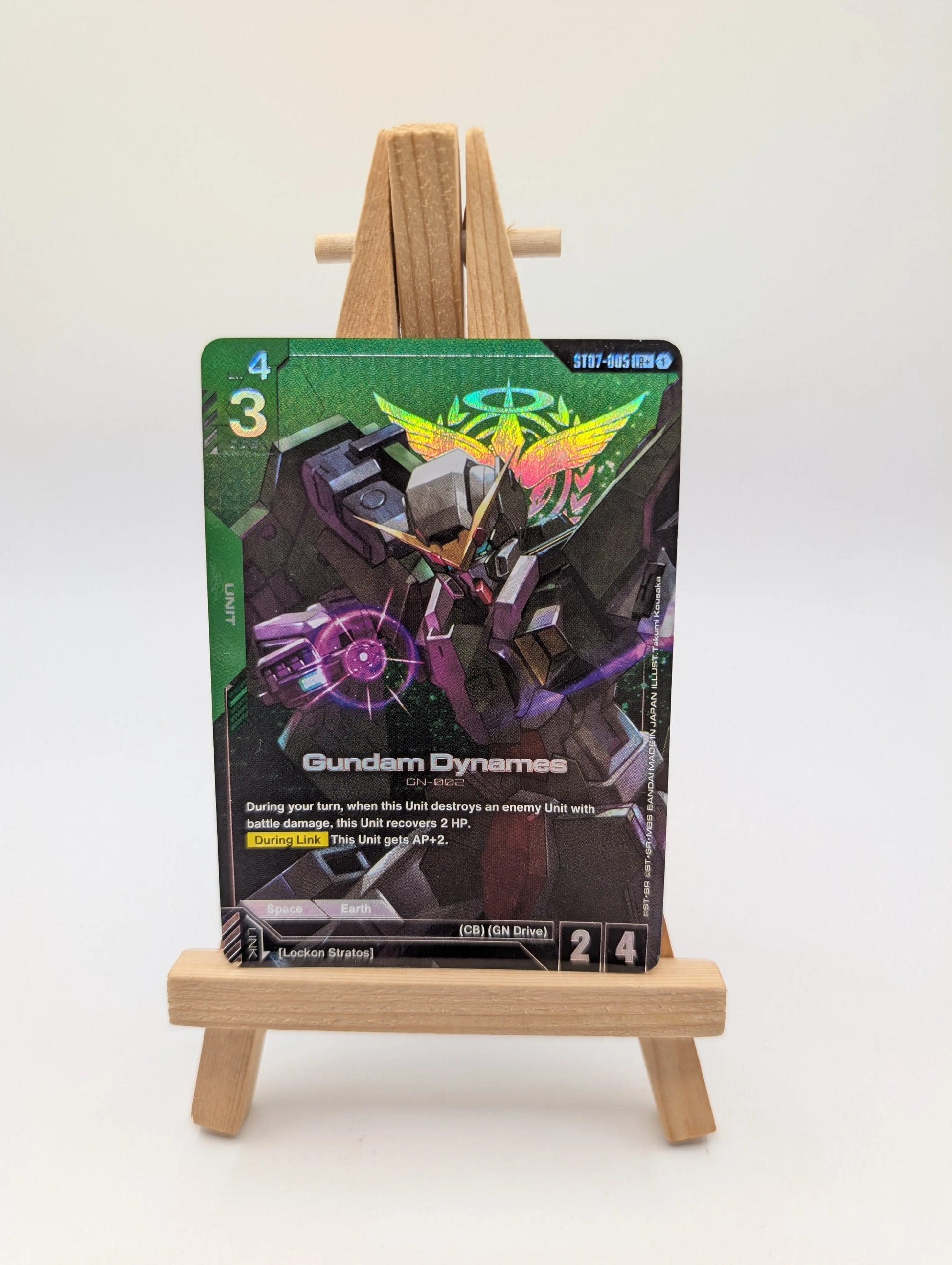 Gundam Card Game - Gundam Dynames  ST07-005 LR+ English FRENLY BRICKS - Open 7 Days image 1