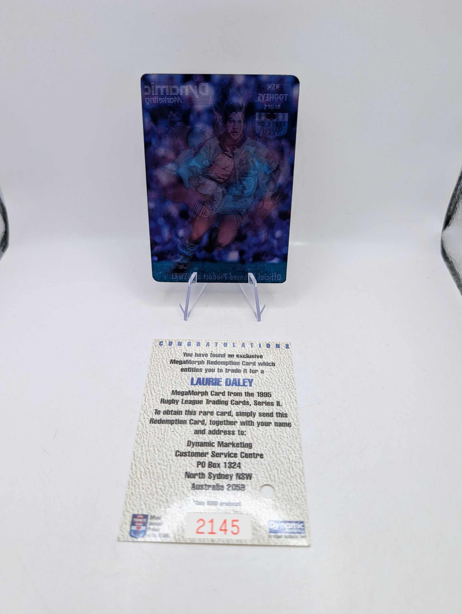 1995 Dynamic Rugby League S2 Megamorph Laurie Daley (Redemption + Megamorph) FRENLY BRICKS - Open 7 Days