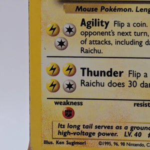 Raichu 14/102 Holo Rare Base Set - Pokemon Card WOTC HP FRENLY BRICKS - Open 7 Days