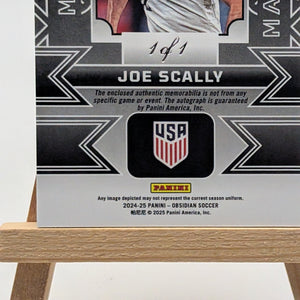 2024-25 Panini Obsidian Soccer JOE SCALLY 1/1 One of One Auto Patch USA US FRENLY BRICKS - Open 7 Days