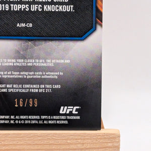 Curtis Blaydes 2019 Topps UFC Knockout AJM-CB 2 Color Jumbo Mat Relic Auto FRENLY BRICKS - Open 7 Days