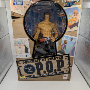 One Piece First Edition Pop Portgas D. Ace Figure MEGAHOUSE FRENLY BRICKS - Open 7 Days