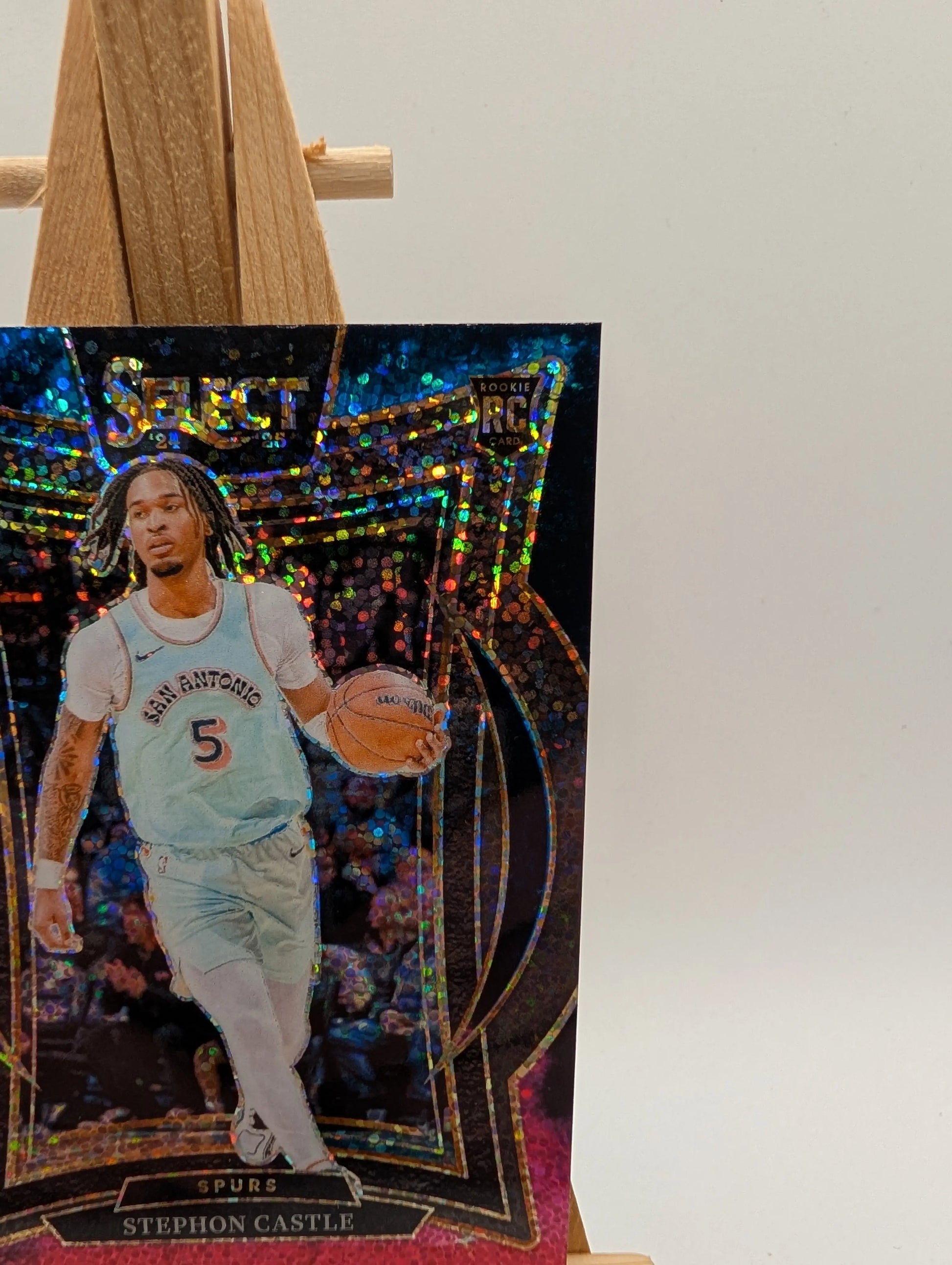 2024-25 Panini Select Concourse Stephon Castle #72 Cosmic Prizm (RC) Spurs FRENLY BRICKS - Open 7 Days