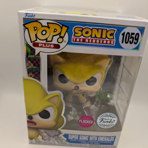 Funko Pop Sonic The Hedgehog - Super Sonic with Emeralds (Flocked) #1059