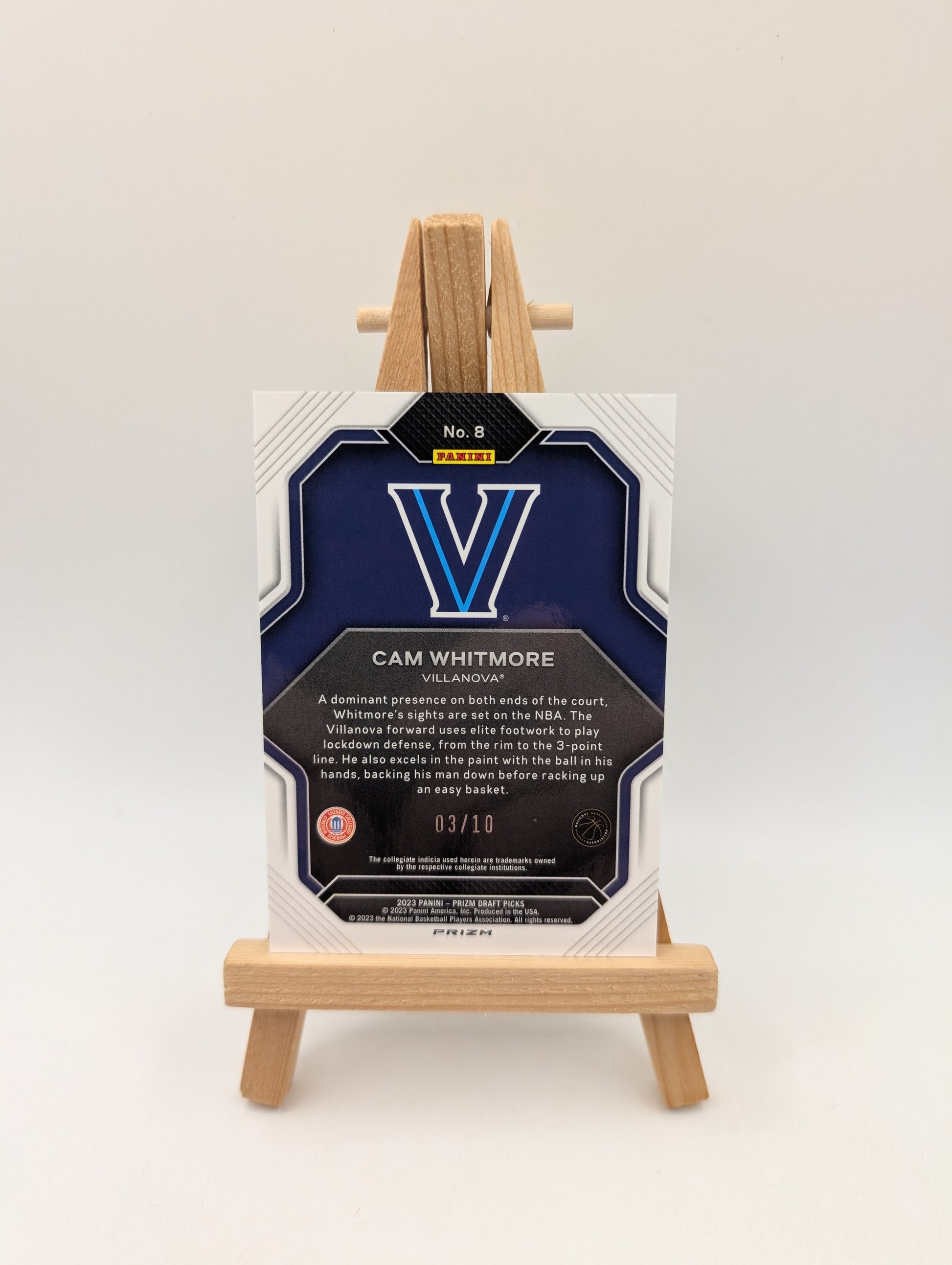 2023-24 Prizm Draft Cam Whitmore Fireworks RC Rookie SP #8 VILLANOVA ROCKETS /10