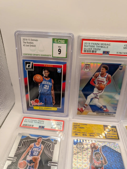 Philadelphia 76ers NBA Basketball Card Lot, Rookies, Patch, Auto, Joel Embiid FRENLY BRICKS - Open 7 Days