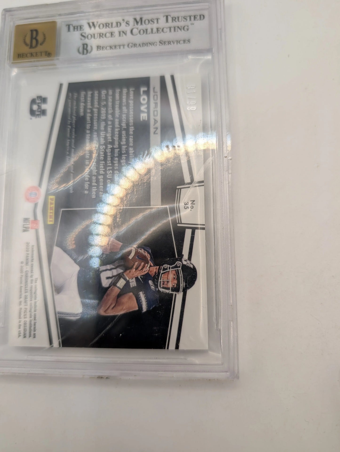 2020 Panini Obsidian Draft Picks - Jersey Autographs Jordan Love /99 Bgs *cracks FRENLY BRICKS - Open 7 Days