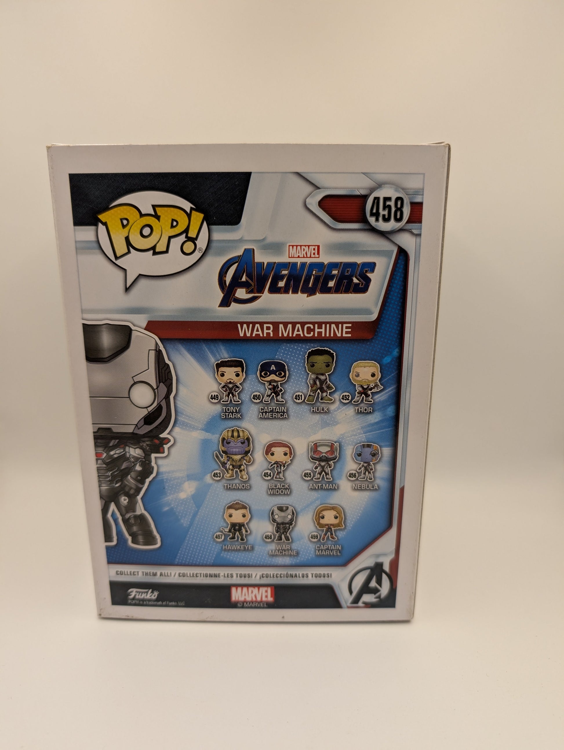 Marvel Funko Pop - War Machine - Avengers: Endgame - No. 458 FRENLY BRICKS - Open 7 Days
