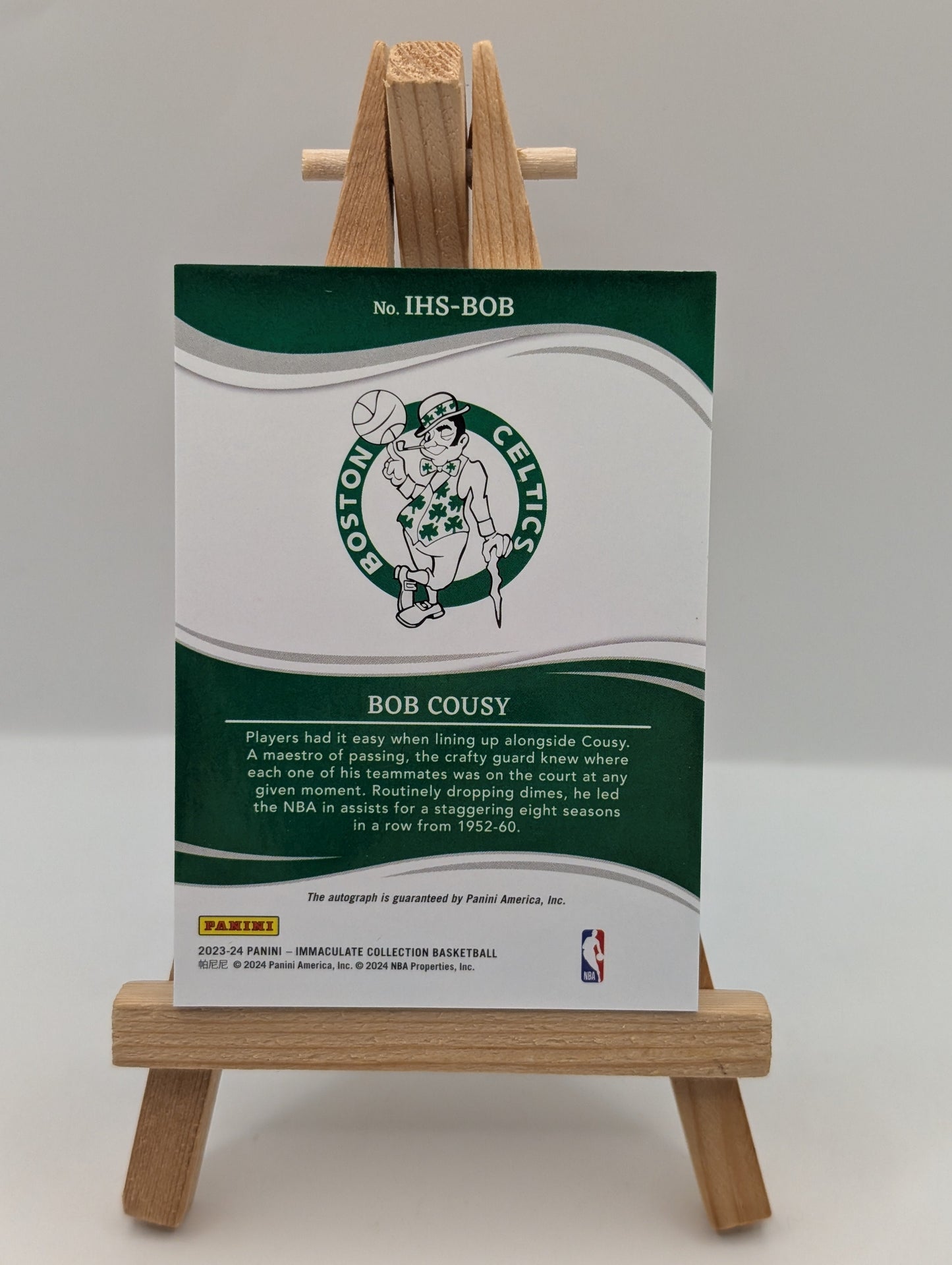 2023-24 Panini Immaculate Bob Cousy Heralded Signatures Auto #/35 Celtics FRENLY BRICKS - Open 7 Days
