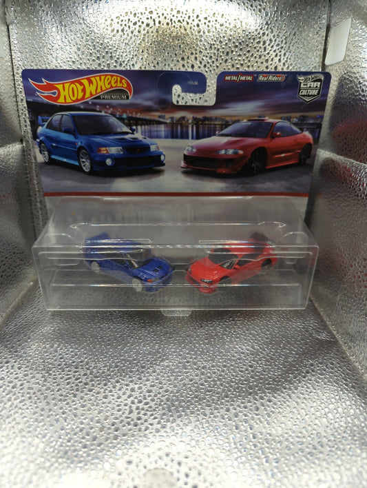 2023 Hot Wheels Car Culture 2 Pack Mitsubishi Lancer Evolution VI & '95 Eclipse FRENLY BRICKS - Open 7 Days