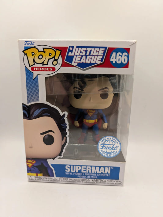 Justice League (comics) - Superman Pop! Vinyl Figure (RS) #466 Funko FRENLY BRICKS - Open 7 Days