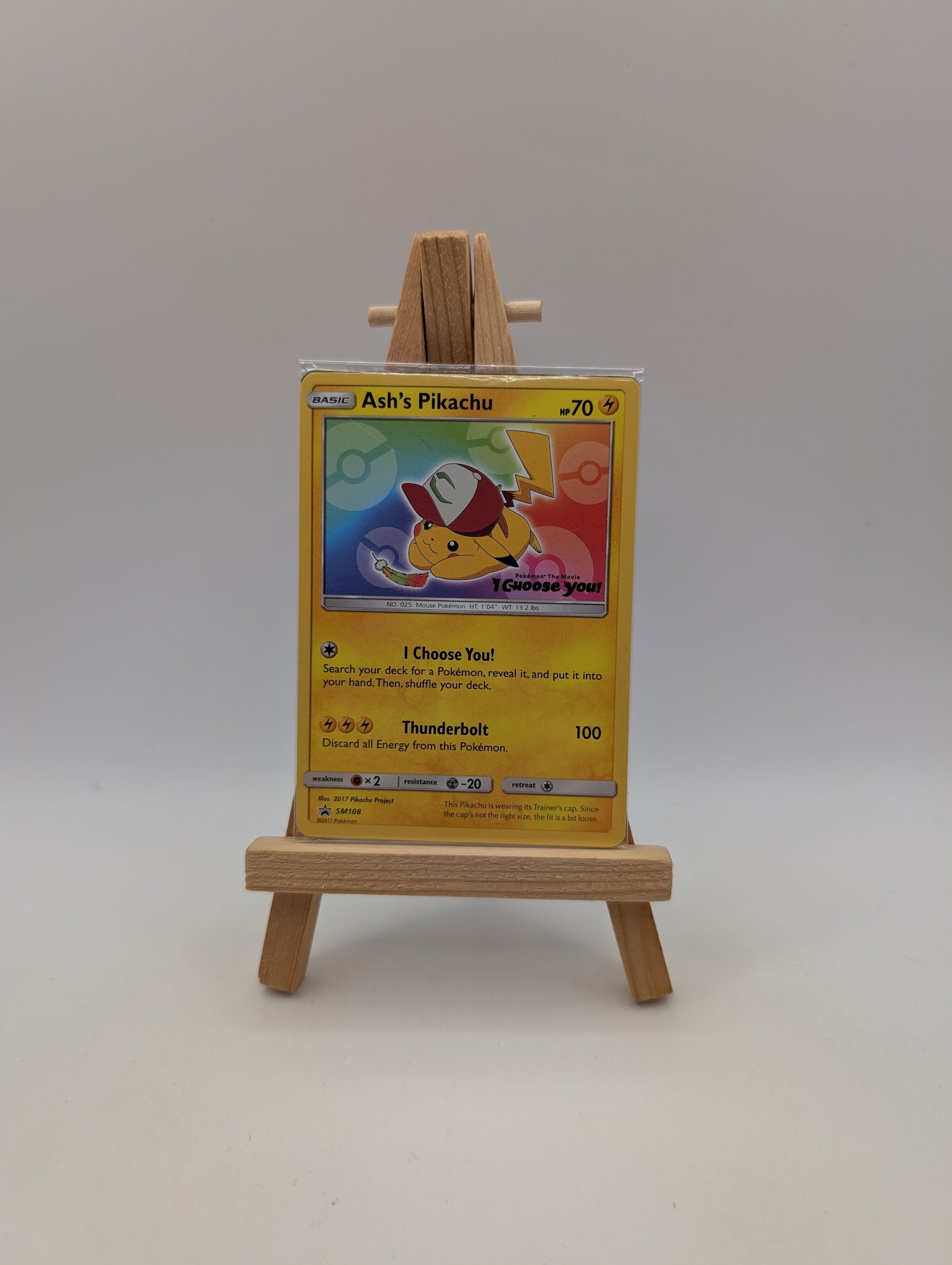 Ash's Pikachu - SM108 - SEALED - Non-Holo - SuMo Promo - Pokemon Card FRENLY BRICKS - Open 7 Days