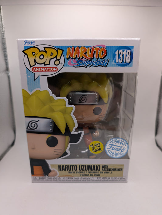 Funko Pop - Naruto Shippuden - Naruto Uzumaki with Rasenshuriken GLOW #1318 FRENLY BRICKS - Open 7 Days