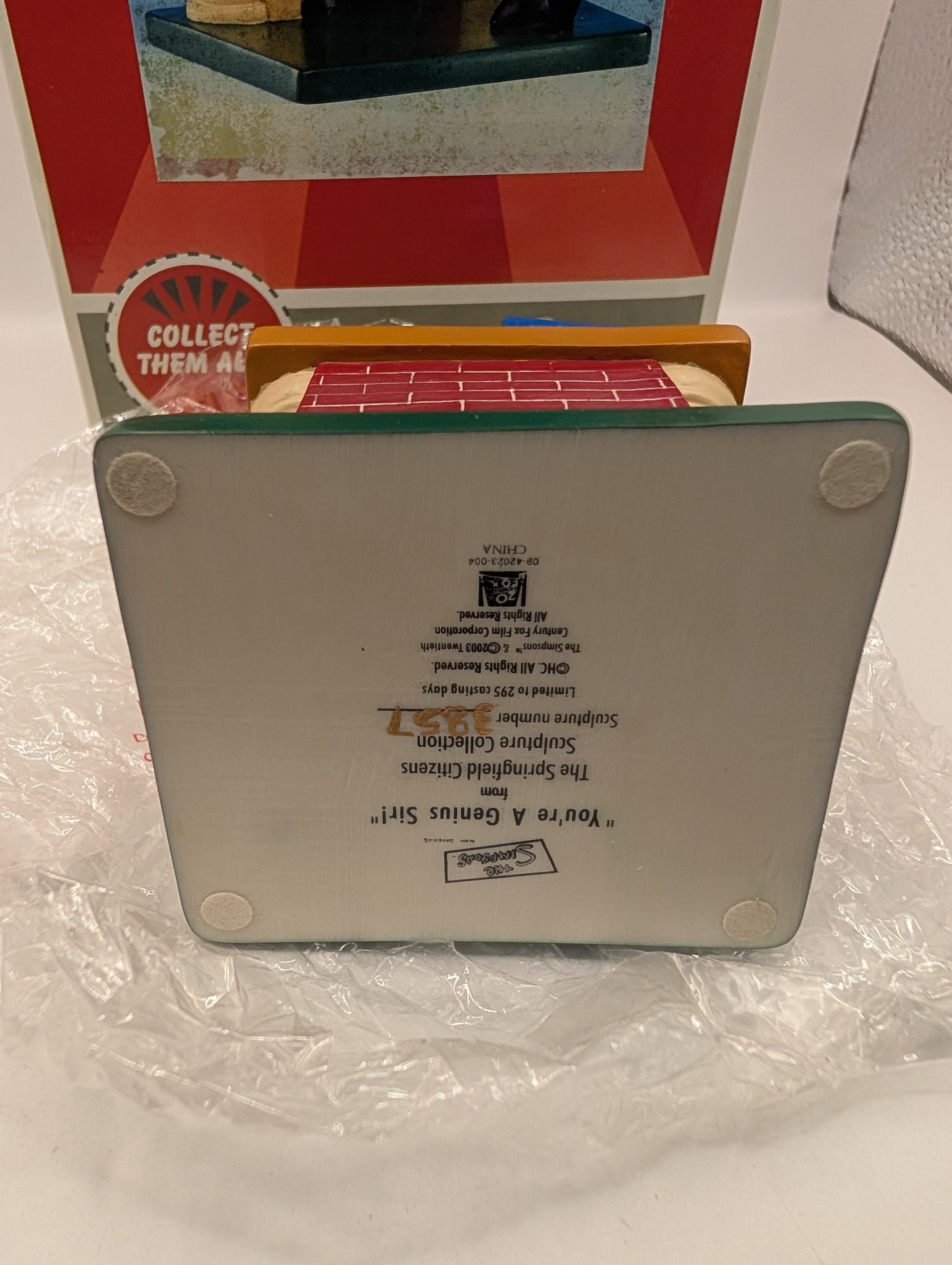 Simpsons Springfield Citizens Genius Sir Smithers Hamilton Collection Sculpture FRENLY BRICKS - Open 7 Days