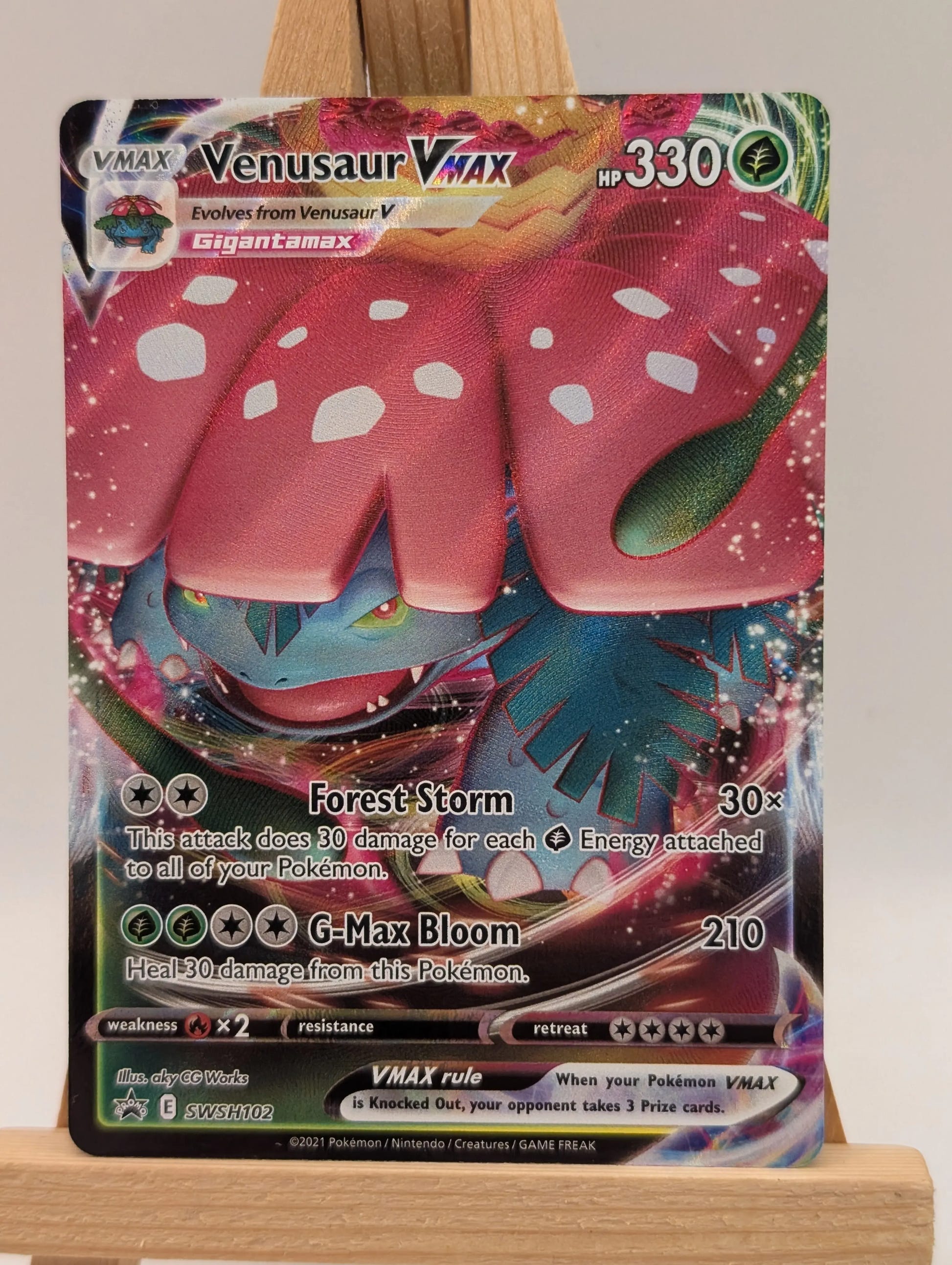 POKEMON TCG VENUSAUR VMAX SWSH102 SWORD & SHIELD PROMO FRENLY BRICKS - Open 7 Days image 2
