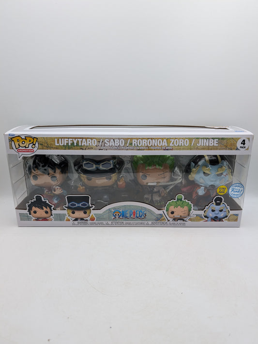 Funko POP! Animation One Piece Luffytaro Sabo Roronoa Zoro Jinbe (4pack)
