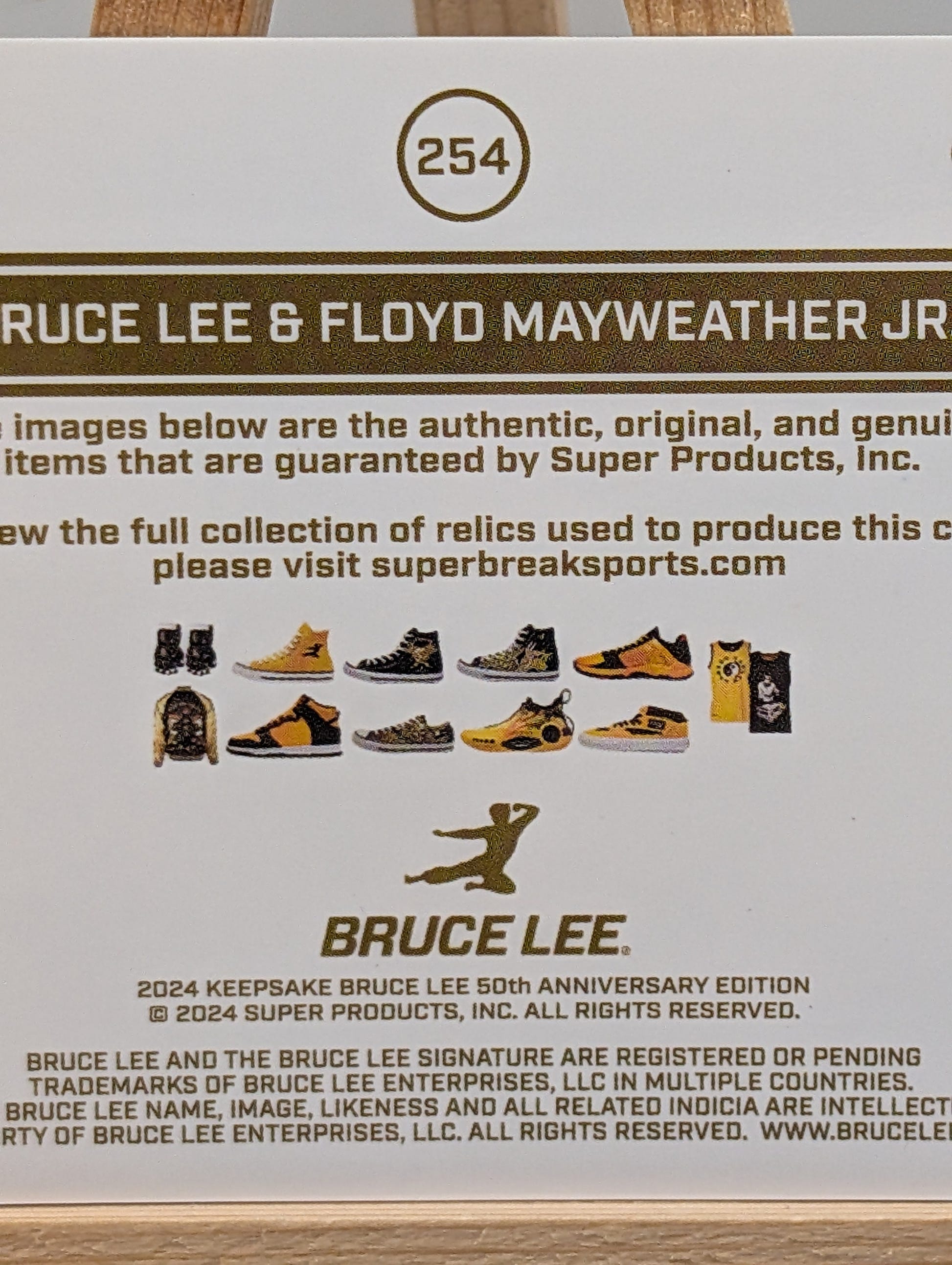 #26 2024 Keepsake Bruce Lee Floyd Mayweather Jr #254 Dual Relic FRENLY BRICKS - Open 7 Days image 13