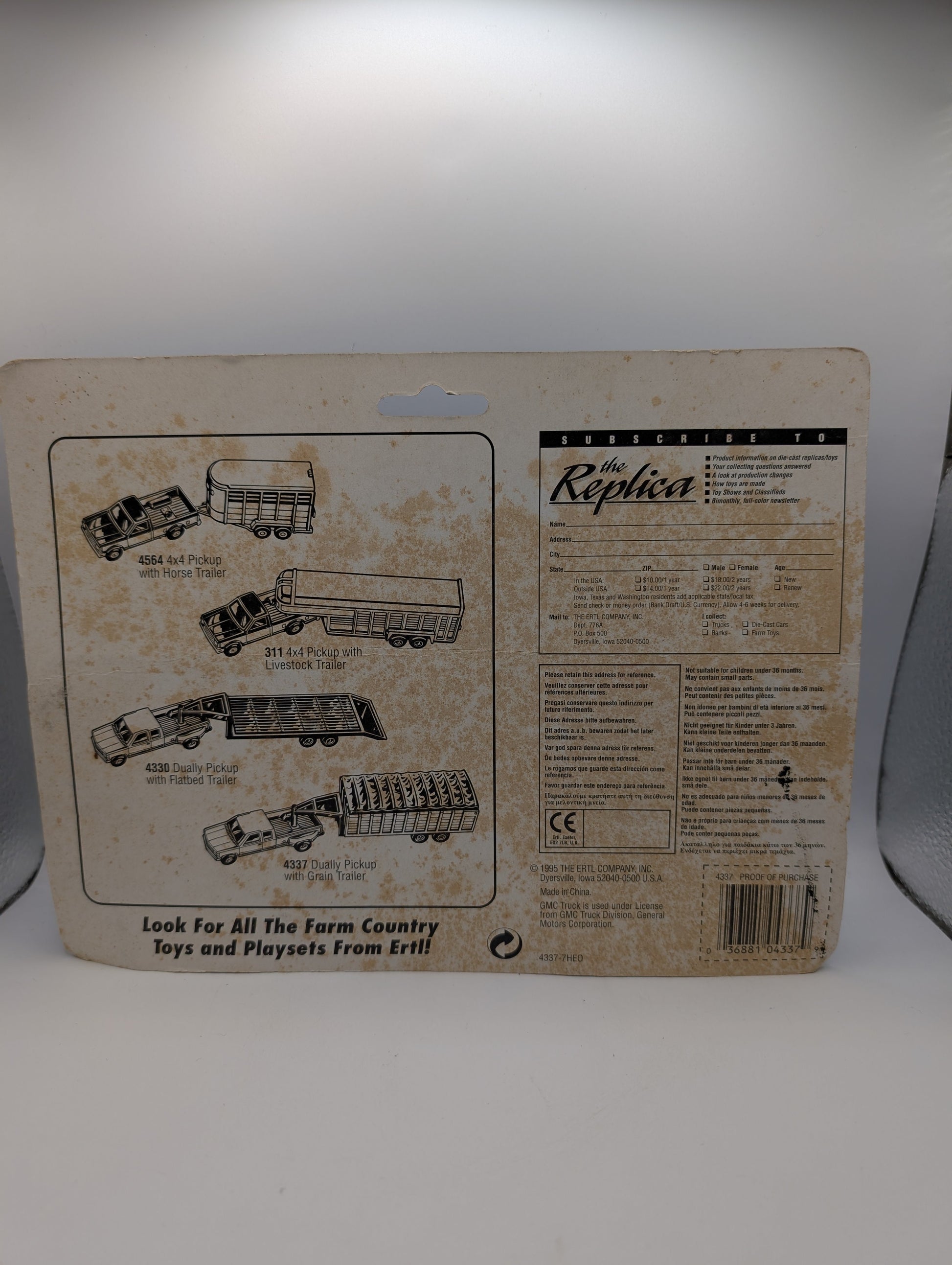 1/64 Farm Country Dually Pickup with Grain Trailer - new in package FRENLY BRICKS - Open 7 Days